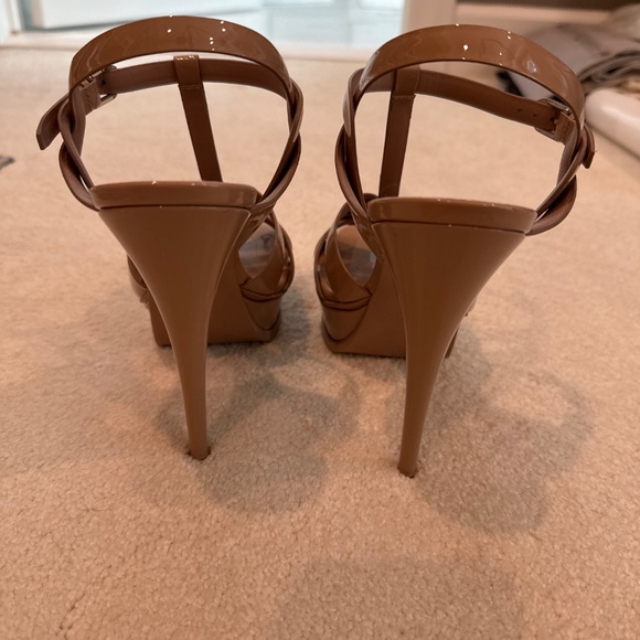 Yves Saint Laurent Tan Strappy Heels - Picture 4 of 6